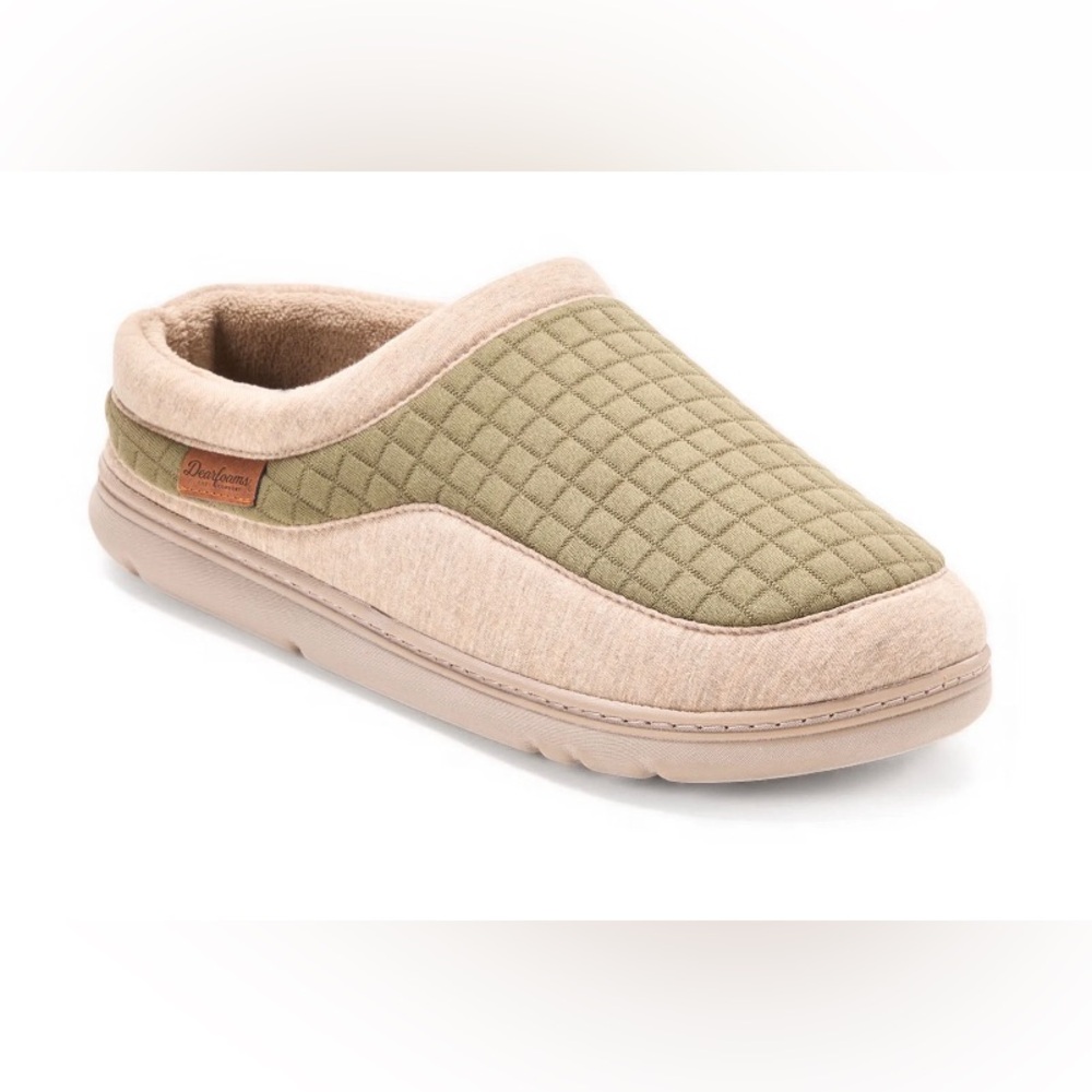 DEARFOAMS Mens Slippers Size L 11-12 Menory Foam Comfort Half Backs Slip On New